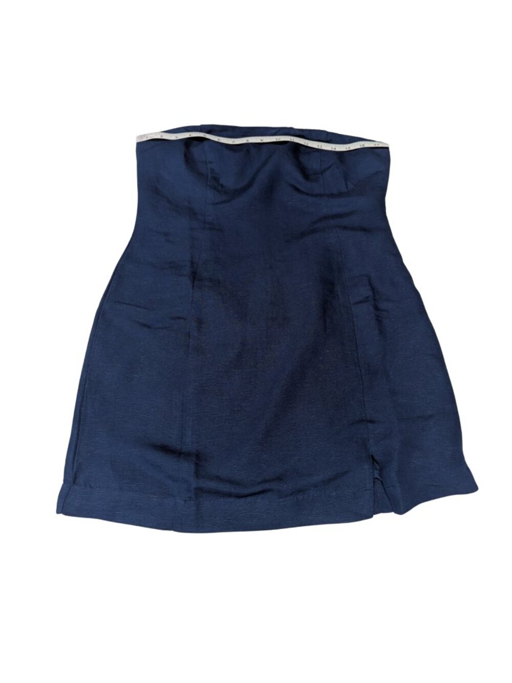 French Connection Strapless Linen Mini Dress Navy 10 NWT - Picture 9 of 13